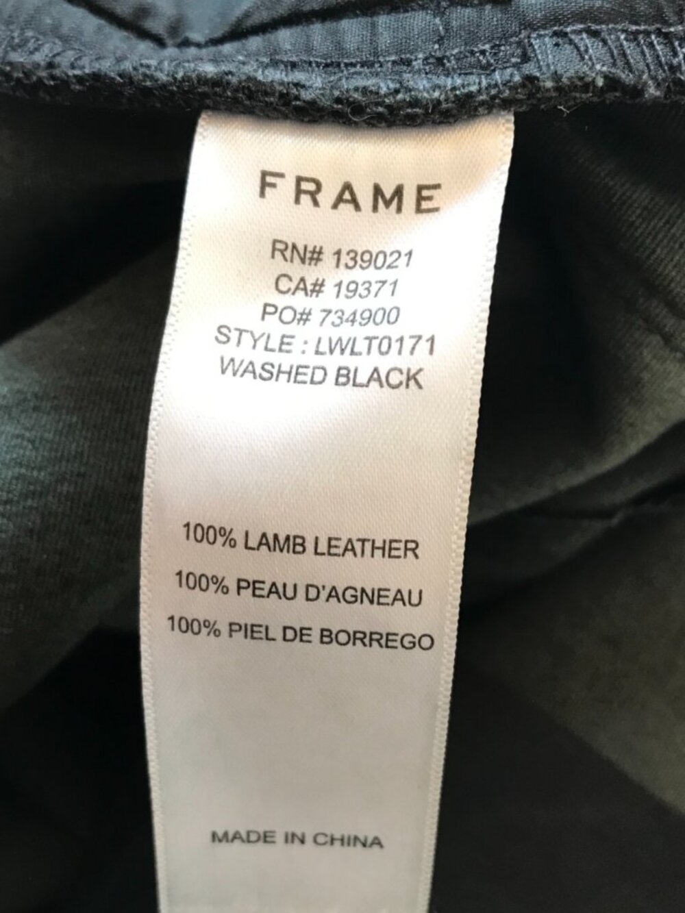 Frame Le Crop Mini Boot Leather Pants Womens 26 Black High Rise Waist Stretch - Picture 10 of 15
